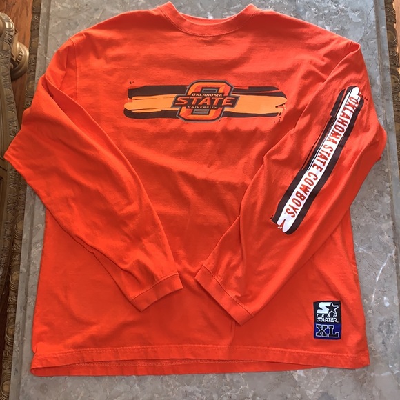Oklahoma State University Mens Long Sleeve Starter T-Shirt. - Picture 3 of 11
